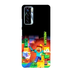 Чехлы для TECNO Camon 17 Pro (Персонажи Майн Крафт) (Герой Майнкрафт)