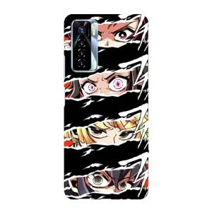Силиконовые чехлы с глазами Anime для Техно Камон 17 про (Глаза на чорном)