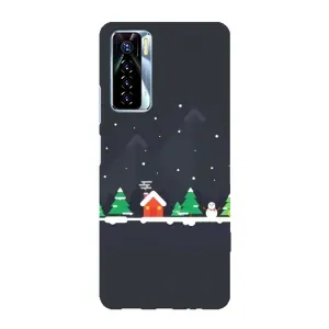 Силиконовый бампер на рождество для TECNO Camon 17 Pro (Город зимний)
