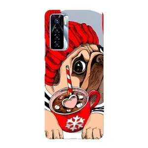 Бампер для TECNO Camon 17 Pro с картинкой "Песики" (Грустная собака)