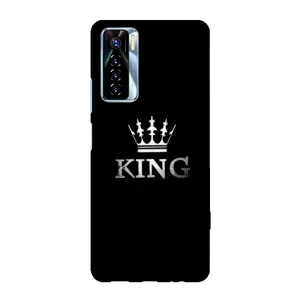 Чехол (Корона на чёрном фоне) для Техно Камон 17 про (KING)