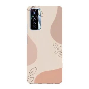 Чехол цветочный дизайн для TECNO Camon 17 Pro (Коричневый фон)