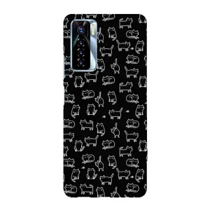 Чехол на тематику: Коты для TECNO Camon 17 Pro (Котики на черном)