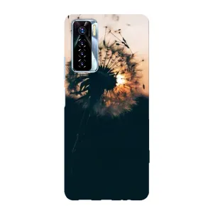 Силиконовый Чехол с одуванчиками на TECNO Camon 17 Pro (Красивый одуванчик)