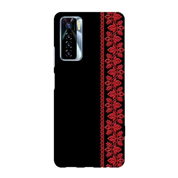 Чехол с рисунком «Красная Вышиванка» для TECNO Camon 17 Pro Чехол с рисунком «Красная Вышиванка» для TECNO Camon 17 Pro