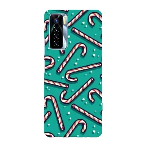 Силиконовый бампер на рождество для TECNO Camon 17 Pro (Леденцы)