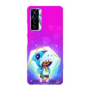 Чохол Бравл Старс для TECNO Camon 17 Pro (Леон у костюмі Акули)