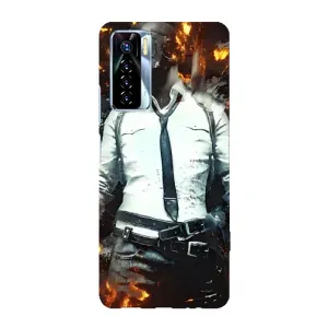 Силиконовый чехол с картинкой "Герой Pubg" на TECNO Camon 17 Pro (Man Пубг)
