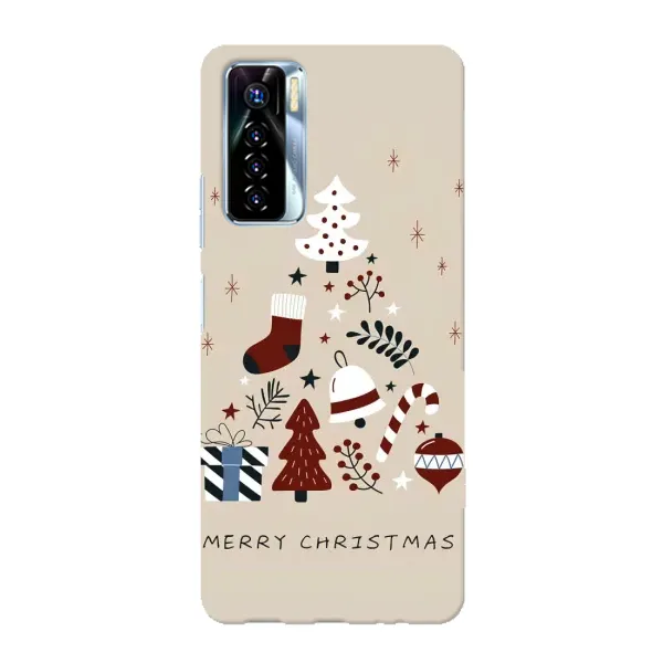 Чехол с рисунком «Merry Christmas» для TECNO Camon 17 Pro Чехол с рисунком «Merry Christmas» для TECNO Camon 17 Pro