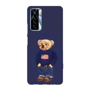 Чехлы Мишка Тедди для Техно Камон 17 про (Мишка USA)