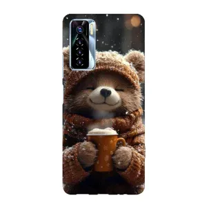 Печатный чехол «Зверята с кофе» для TECNO Camon 17 Pro (Медвежонок с кофе)