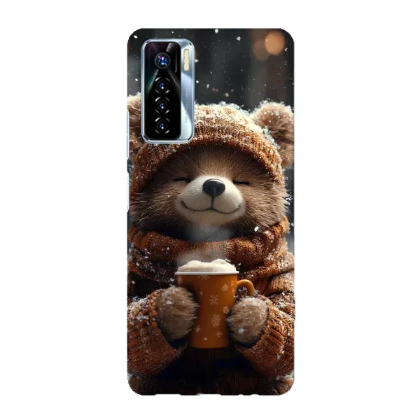 Чехол с рисунком «Медвежонок с кофе» для TECNO Camon 17 Pro Чехол с рисунком «Медвежонок с кофе» для TECNO Camon 17 Pro