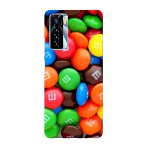 Чехол с изображением вкусной еды для TECNO Camon 17 Pro (Разноцветные M&M'S)
