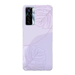 Чехол цветочный дизайн для TECNO Camon 17 Pro (Монстера фиолетовая)