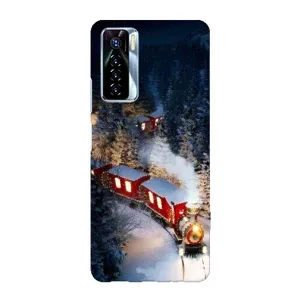 Силиконовый бампер на рождество для TECNO Camon 17 Pro (Поезд)