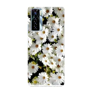 Чехол с ромашками на TECNO Camon 17 Pro (Рамка в ромашках)
