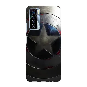 Чехол с Щитом Капитана Америки на TECNO Camon 17 Pro (Ретро Щит Капитана)