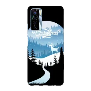 Силиконовый бампер на рождество для TECNO Camon 17 Pro (Рождественский Олень)
