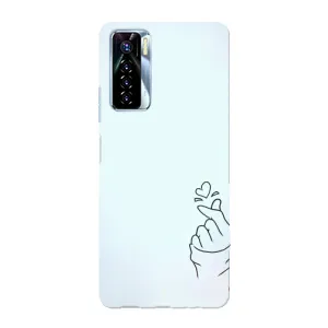 Чехлы (Знак сердечка) на TECNO Camon 17 Pro (Сердце на голубом)