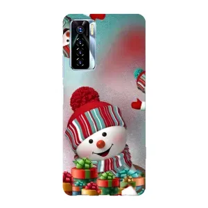 Чехлы на Новый Год TECNO Camon 17 Pro (Снеговик в шапке)