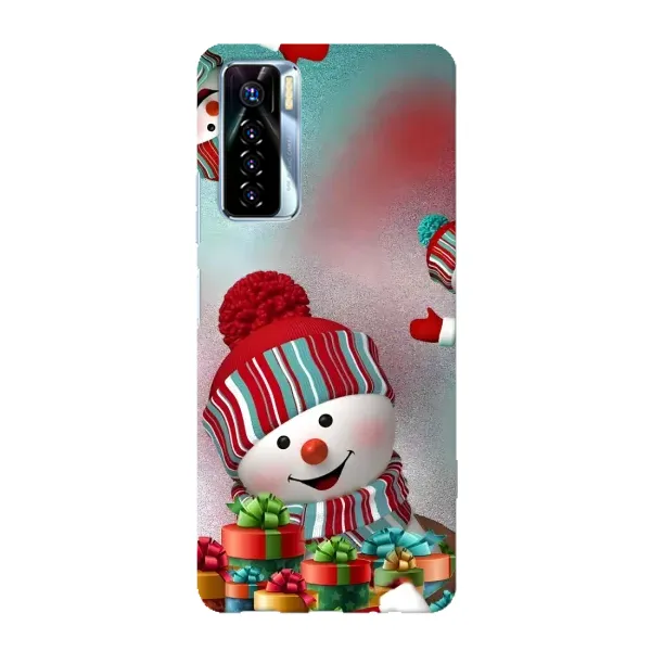 Чехол с рисунком «Снеговик в шапке» для TECNO Camon 17 Pro Чехол с рисунком «Снеговик в шапке» для TECNO Camon 17 Pro