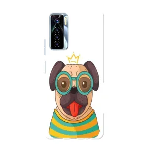 Бампер для TECNO Camon 17 Pro с картинкой "Песики" (Собака Король)
