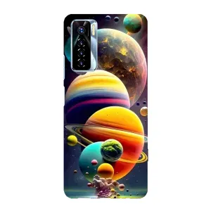 Чехол (ТПУ) с планетами на TECNO Camon 17 Pro (Солнечна система)