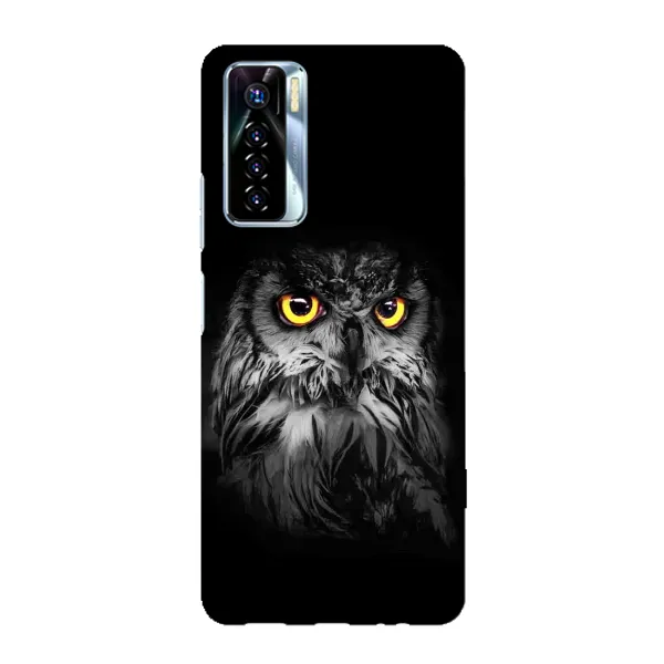 Чехол с рисунком «Сова на чёрном» для TECNO Camon 17 Pro Чехол с рисунком «Сова на чёрном» для TECNO Camon 17 Pro