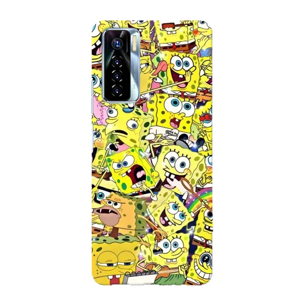 Чехол с рисунком «Спанч Боб Арт» для TECNO Camon 17 Pro Чехол с рисунком «Спанч Боб Арт» для TECNO Camon 17 Pro