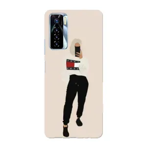 Силиконовый Чехол на TECNO Camon 17 Pro с картинкой Стильных Девушек (Стильная)