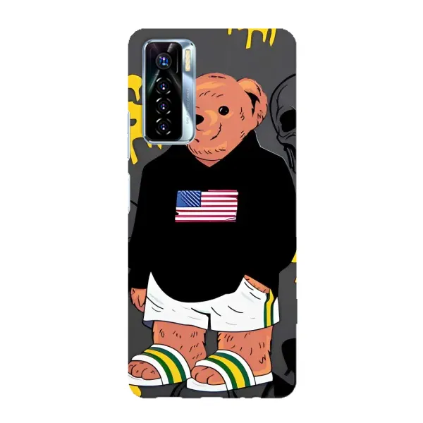 Чехол с рисунком «Teddy USA» для TECNO Camon 17 Pro Чехол с рисунком «Teddy USA» для TECNO Camon 17 Pro