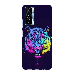 Силиконовый бампер с картинкой животных для TECNO Camon 17 Pro (Тигр-Арт)