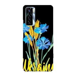 Чехол на TECNO Camon 17 Pro Украинский дизайн (Ukraine в цветочках)