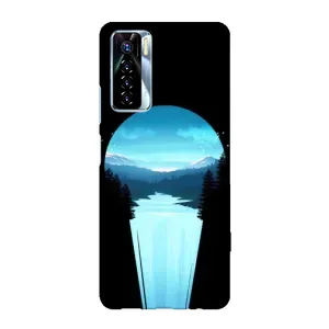 Літній Чохол на TECNO Camon 17 Pro (Синій Водоспад)
