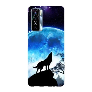 Чехол с Волком на TECNO Camon 17 Pro (Воет на луну)