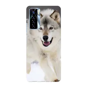 Чехол с Волком на TECNO Camon 17 Pro (Волк на снегу)