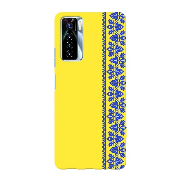 Чехол с рисунком «Вышиванка на желтом» для TECNO Camon 17 Pro Чехол с рисунком «Вышиванка на желтом» для TECNO Camon 17 Pro