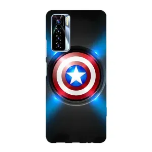 Чехол с Щитом Капитана Америки на TECNO Camon 17 Pro (Яркий Щит Капитана)