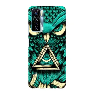Чехлы с принтом СОВЫ для TECNO Camon 17 Pro (Зеленая сова)