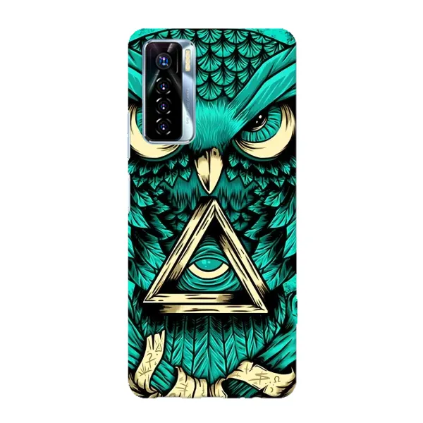 Чехол с рисунком «Зеленая сова» для TECNO Camon 17 Pro Чехол с рисунком «Зеленая сова» для TECNO Camon 17 Pro