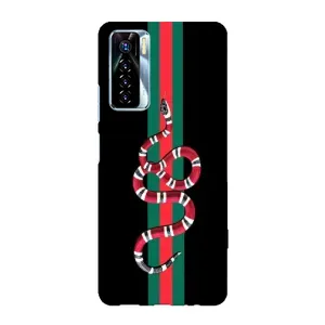 Чехлы Бренд GUCCI для TECNO Camon 17 Pro (Змей Гуччи)