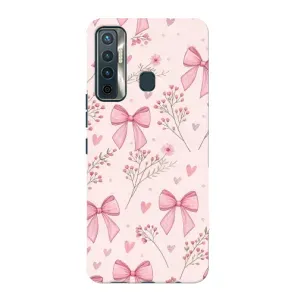 Чехол банты для TECNO Camon 17 (Банты с цветами)