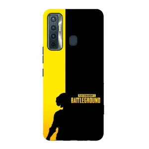 Чехол (TPU) с картинкой "Лого Пабг" на Техно Камон 17 (Battlegrounds)