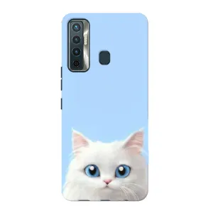 Чехол на тематику: Коты для TECNO Camon 17 (Белый кот)