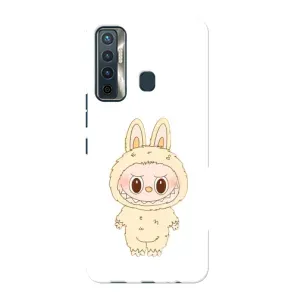 Чехол с принтом Лабубу для TECNO Camon 17 (Бежевый Лабубу)