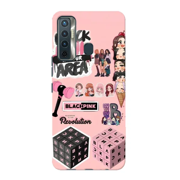 Чехол с рисунком «BLACK PINK коллаж» для TECNO Camon 17 Чехол с рисунком «BLACK PINK коллаж» для TECNO Camon 17