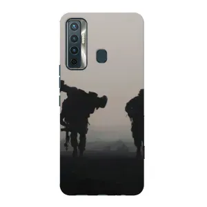 Чехлы на военную тематику для TECNO Camon 17 (Бой солдат)