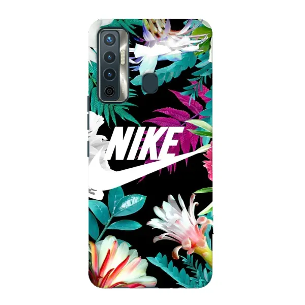 Чехол с рисунком «Цветочный Nike» для TECNO Camon 17
