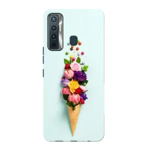 Чехлы с тематикой "ЦВЕТЫ" на TECNO Camon 17 (Цветок-мороженное)