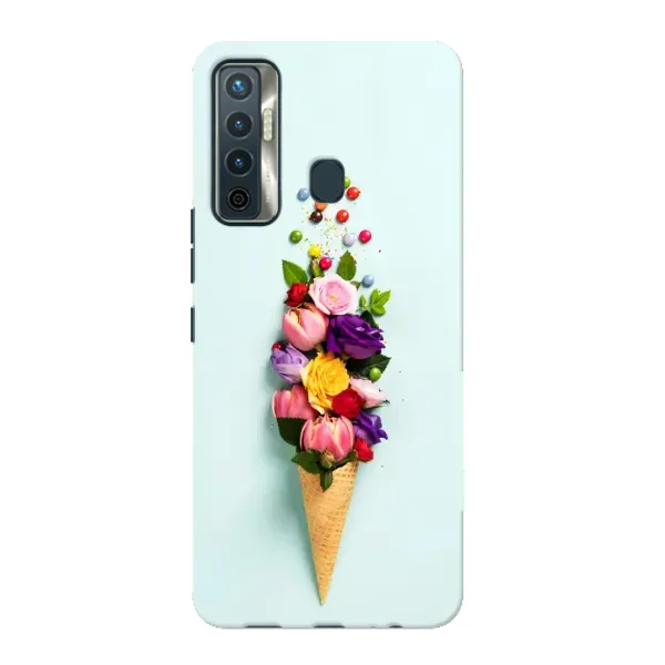 Чехол с рисунком «Цветок-мороженное» для TECNO Camon 17 Чехол с рисунком «Цветок-мороженное» для TECNO Camon 17